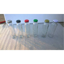 300ml Glass Juice Bottle with Different Color Caps